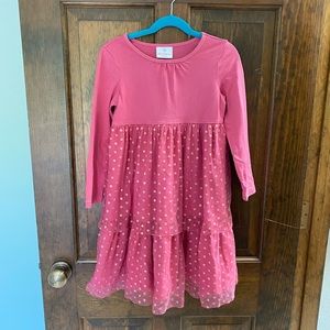 Hanna Andersson soft tulle dress in pink size 130 (6-7)